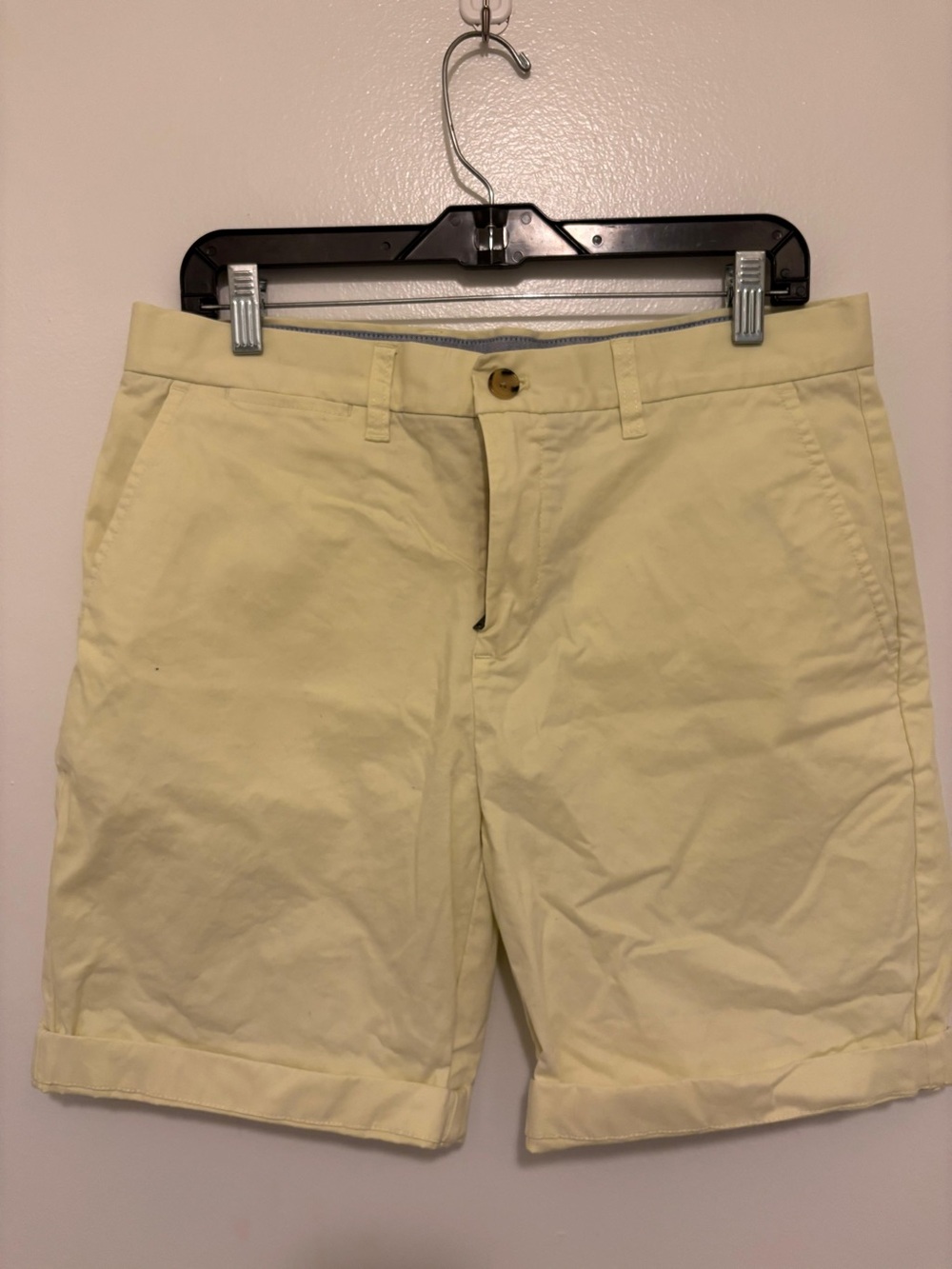 Tommy Hilfiger Pale Yellow Flat Front Men’s Shorts